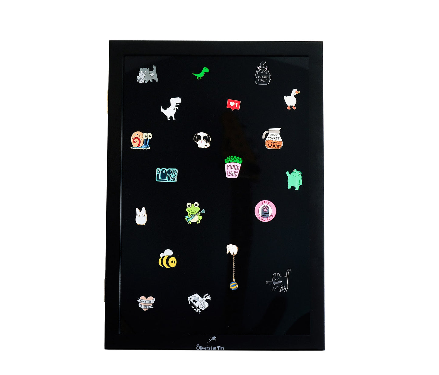 Enamel Pin Badge Collection Case, Wall-Mountable Shadow Box Display – Silverstar Pins