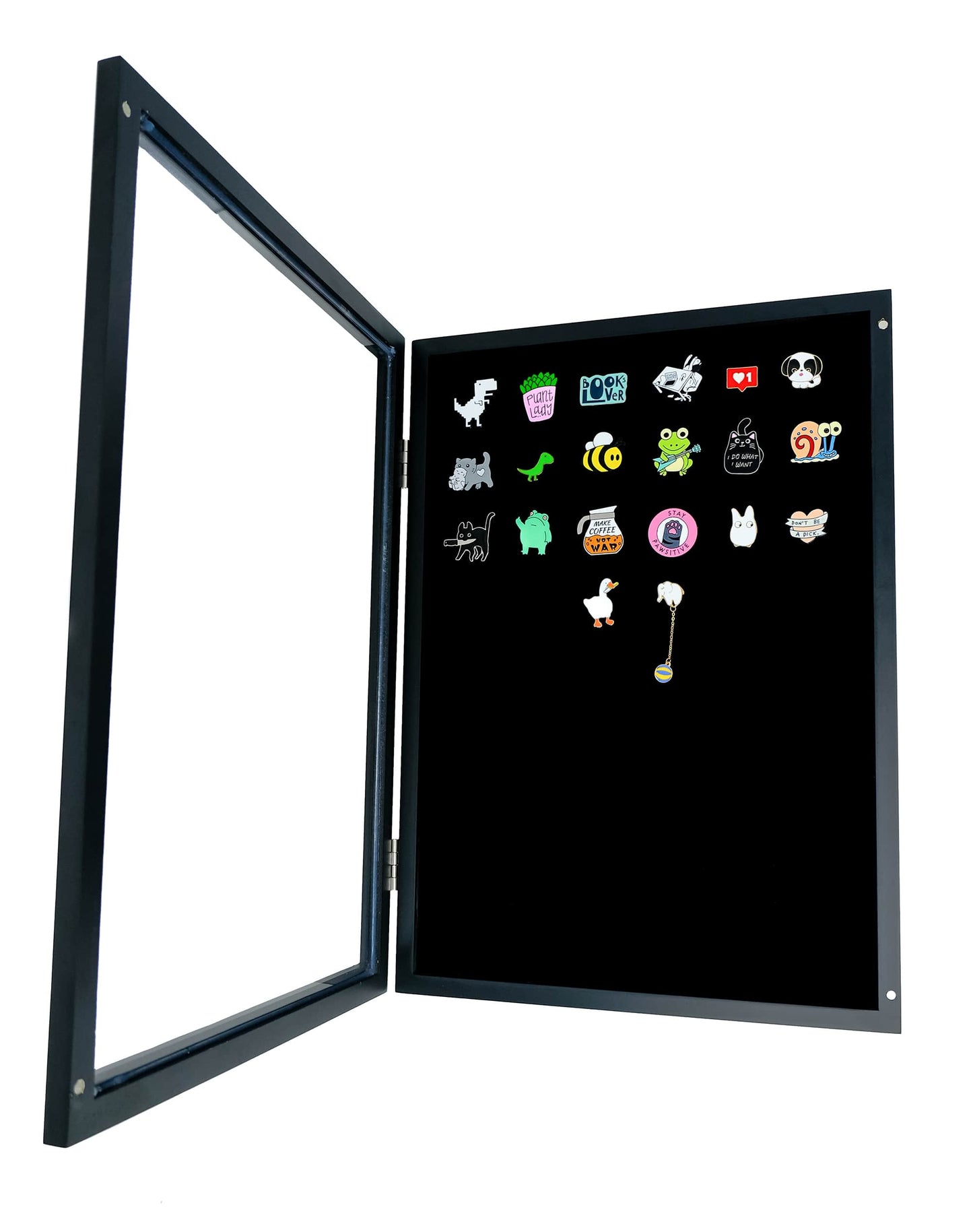 Enamel Pin Badge Collection Case, Wall-Mountable Shadow Box Display – Silverstar Pins