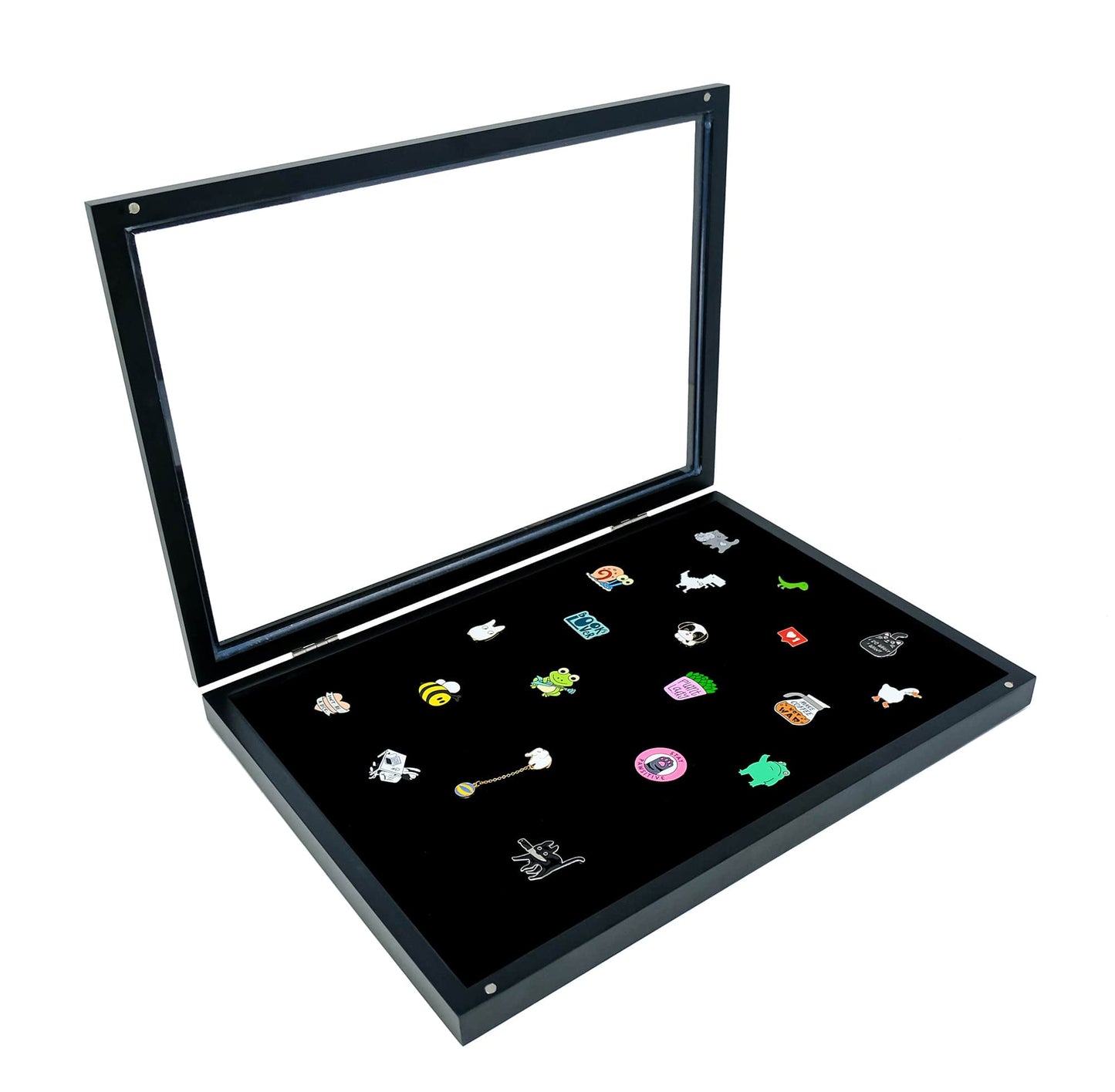 Enamel Pin Badge Collection Case, Wall-Mountable Shadow Box Display – Silverstar Pins