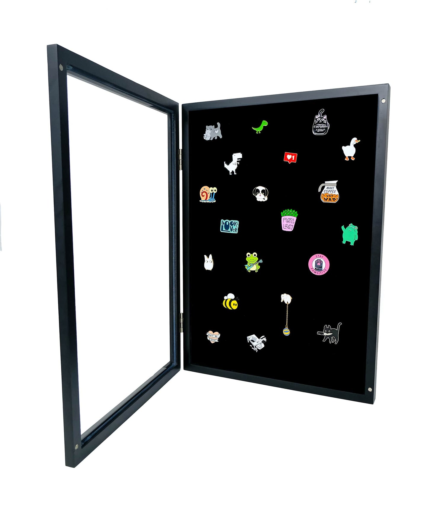 Enamel Pin Badge Collection Case, Wall-Mountable Shadow Box Display – Silverstar Pins