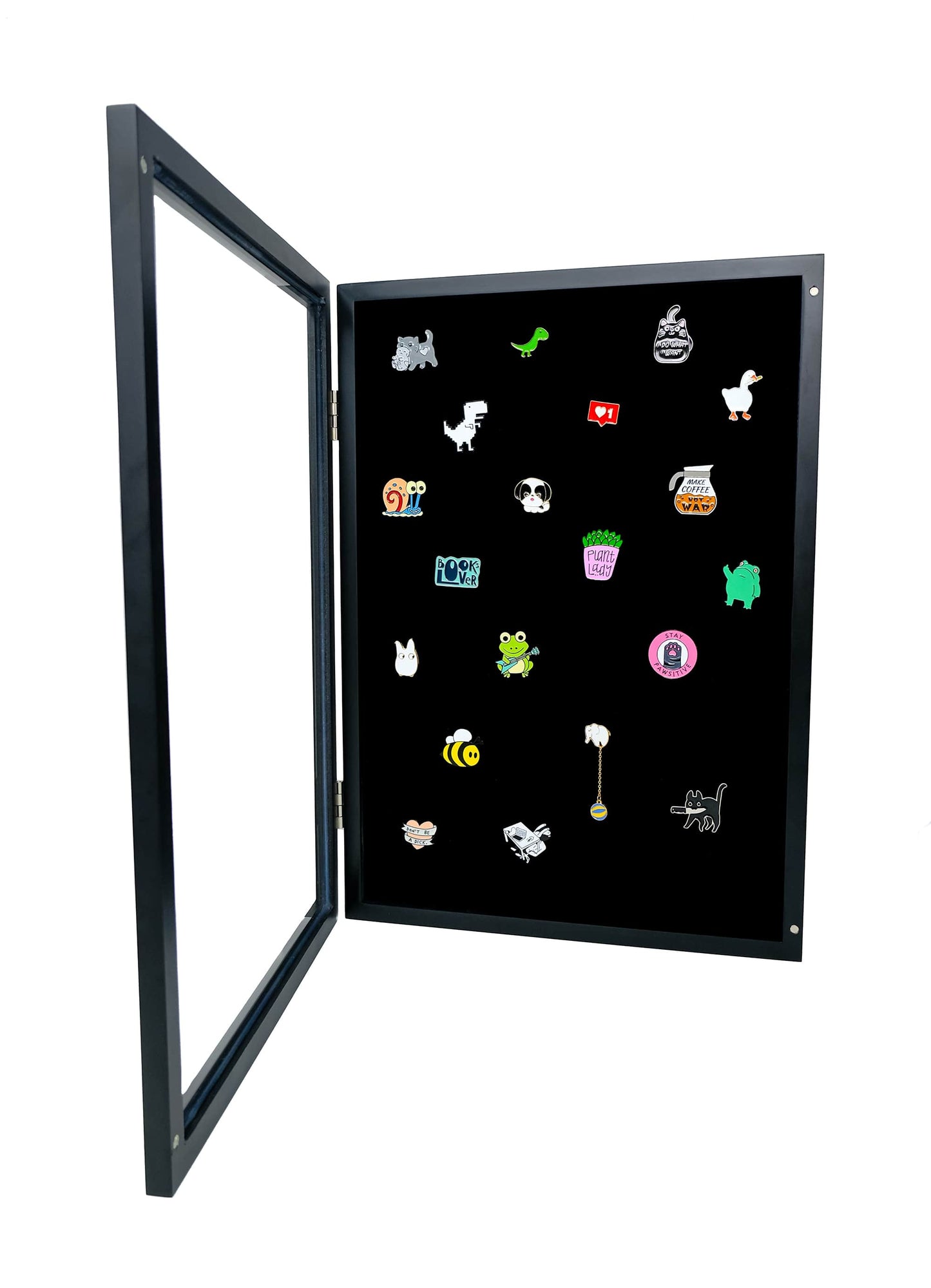 Enamel Pin Badge Collection Case, Wall-Mountable Shadow Box Display – Silverstar Pins
