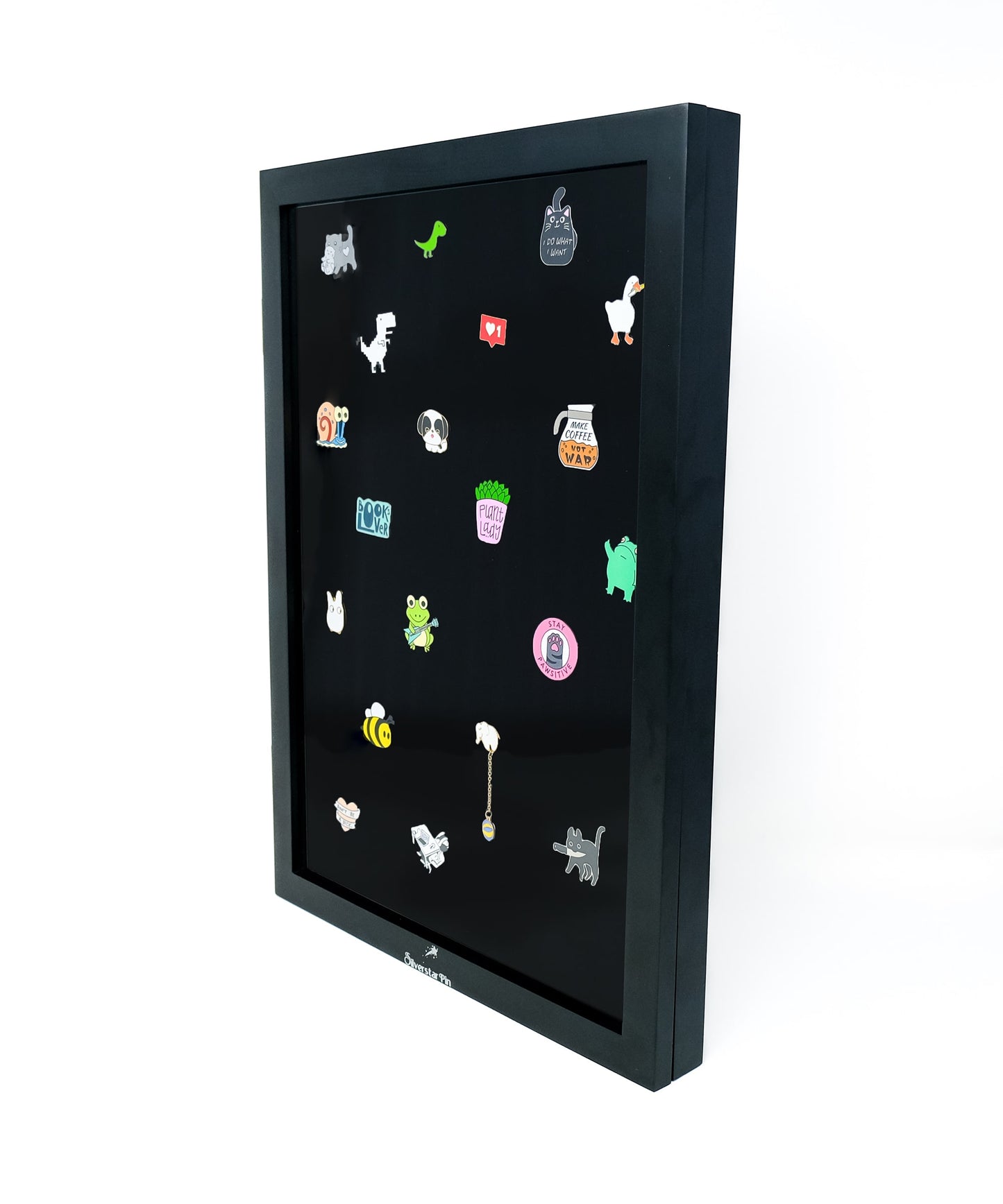 Enamel Pin Badge Collection Case, Wall-Mountable Shadow Box Display – Silverstar Pins