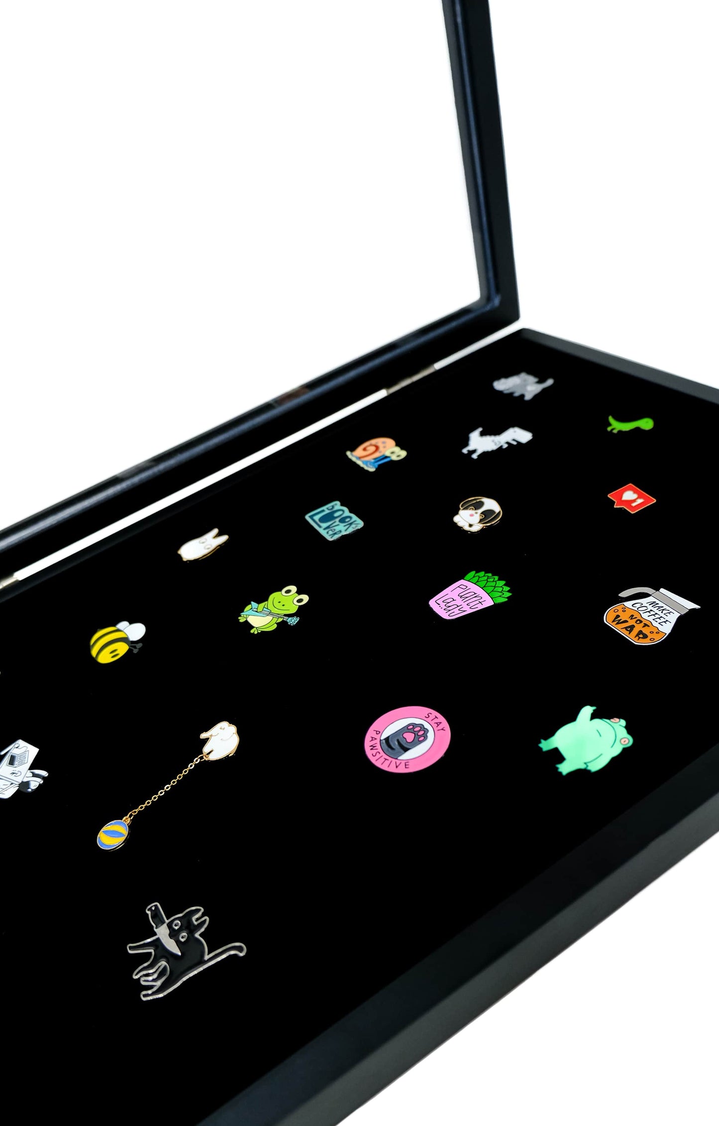 Enamel Pin Badge Collection Case, Wall-Mountable Shadow Box Display – Silverstar Pins