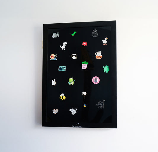 Enamel Pin Badge Collection Case, Wall-Mountable Shadow Box Display – Silverstar Pins